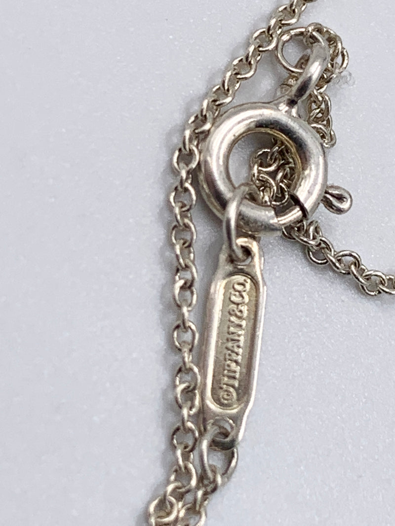 Sold-Tiffany 
Co 925 Silver Pad Lock Necklace