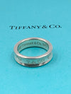 Sold-Tiffany 
Co 925 Silver 1837 Medium Ring Size 9