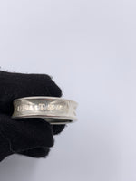 Sold-Tiffany 
Co 925 Silver 1837 Medium Ring Size 9