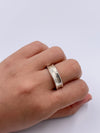 Sold-Tiffany 
Co 925 Silver 1837 Medium Ring Size 9