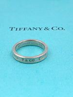 Sold-Tiffany 
Co 925 Silver 1837 Narrow Ring Size 6