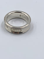 Sold-Tiffany 
Co 925 Silver 1837 Medium Ring Size 6