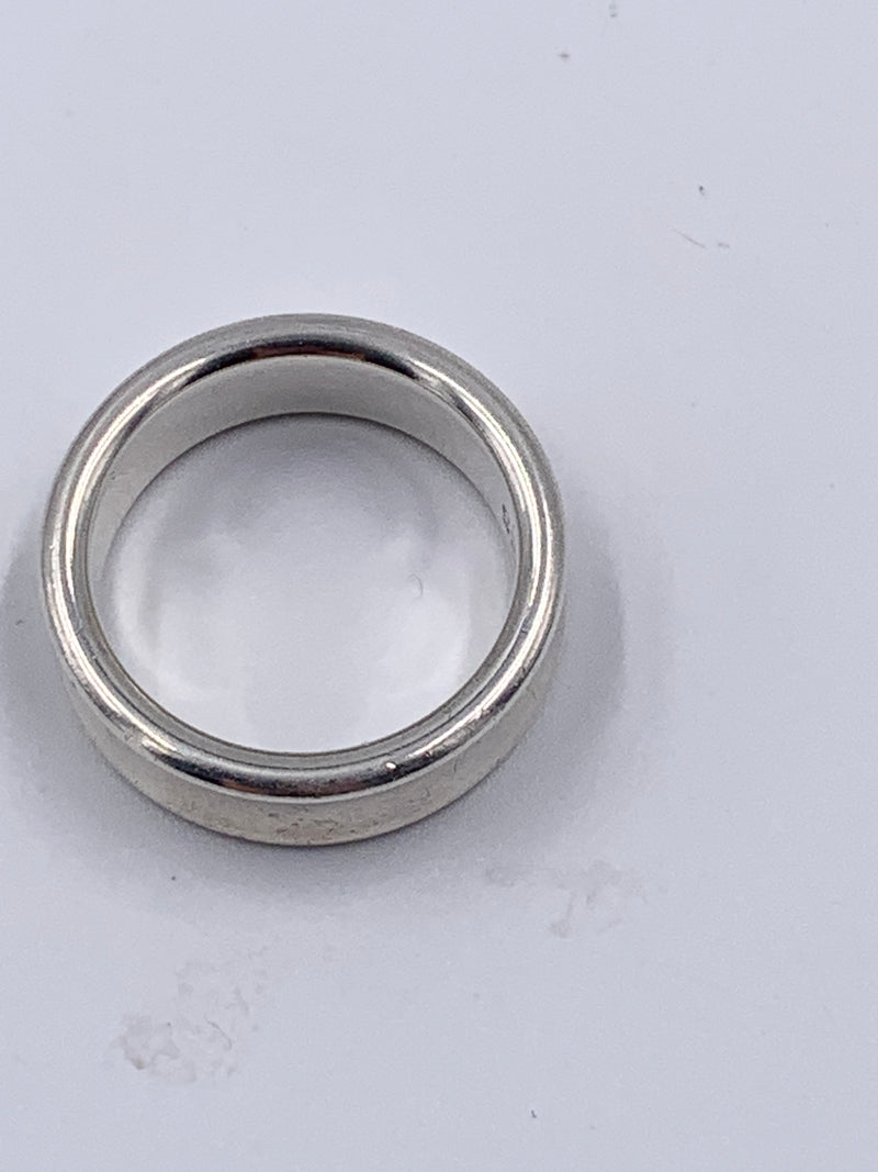 Sold-Tiffany 
Co 925 Silver 1837 Medium Ring Size 8