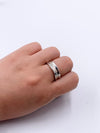 Sold-Tiffany 
Co 925 Silver 1837 Medium Ring Size 8