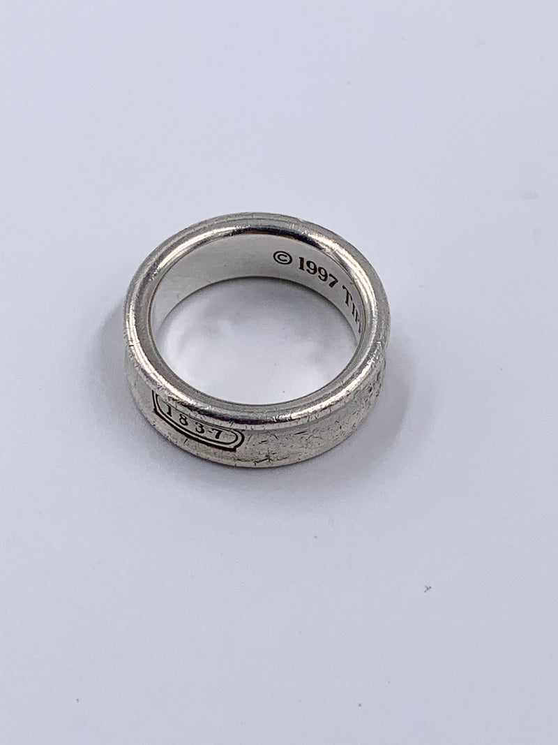 Sold-Tiffany 
Co 925 Silver 1837 Medium Ring Size 5.75