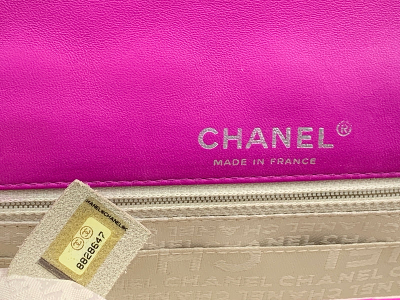 Sold-CHANEL Valentine Flap in Purple Silver Hardware Shoulder Bag