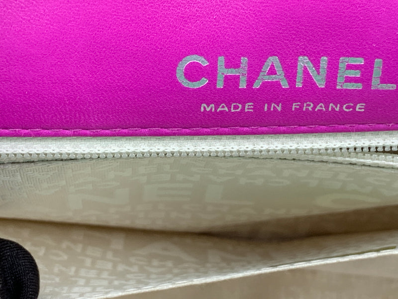 Sold-CHANEL Valentine Flap in Purple Silver Hardware Shoulder Bag