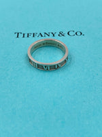 Sold-Tiffany 
Co 925 Silver Atlas Narrow Ring Size 6