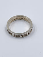 Sold-Tiffany 
Co 925 Silver Atlas Narrow Ring Size 6