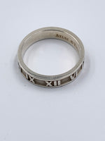 Sold-Tiffany 
Co 925 Silver Atlas Narrow Ring Size 6