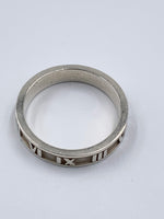 Sold-Tiffany 
Co 925 Silver Atlas Narrow Ring Size 6