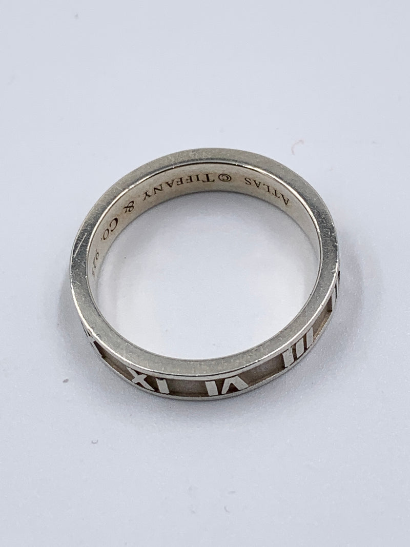 Sold-Tiffany 
Co 925 Silver Atlas Narrow Ring Size 6