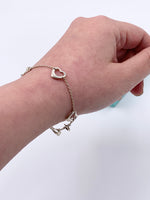 Tiffany 
Co 925 Silver Elsa Peretti 5 Open Hearts Bracelet