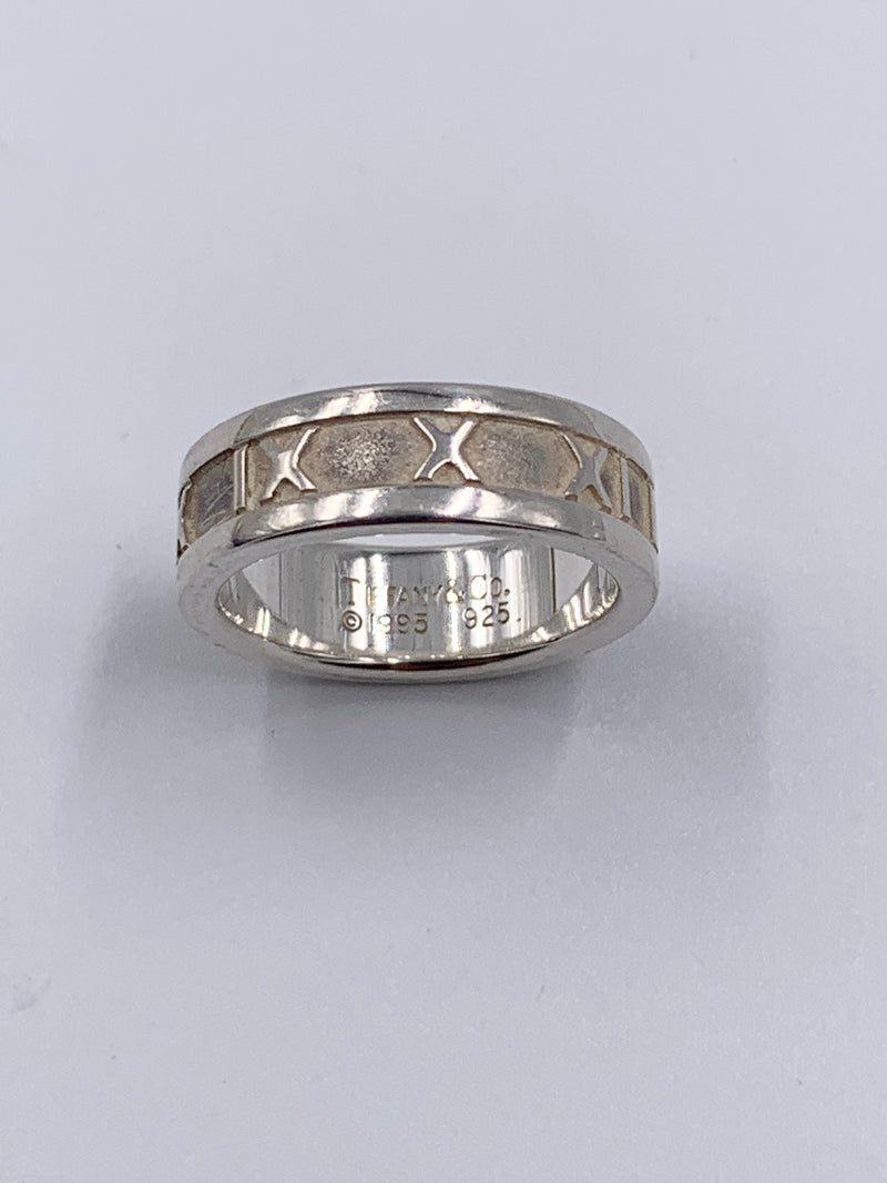 Tiffany 
Co 925 Silver Atlas Medium Ring Size 5 3/4 (5.25)