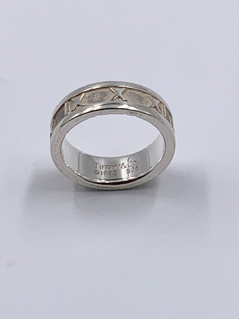 Tiffany 
Co 925 Silver Atlas Medium Ring Size 5 3/4 (5.25)