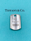 Sold-Tiffany 
Co 925 Silver 1837 Dog Tag Plate Pendant