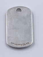 Sold-Tiffany 
Co 925 Silver 1837 Dog Tag Plate Pendant