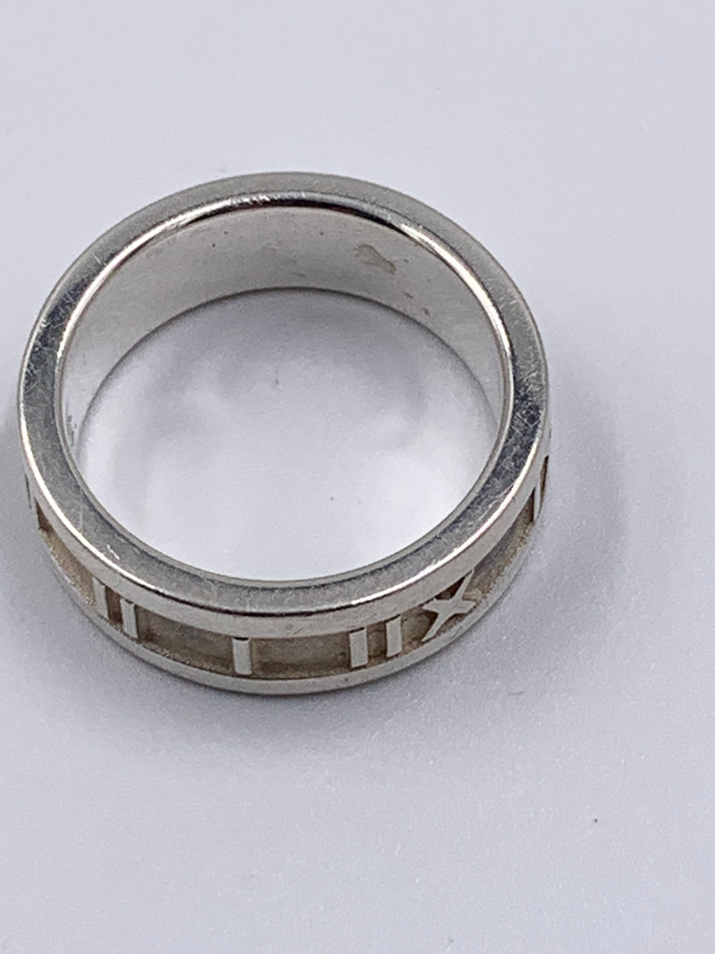 Tiffany 
Co 925 Silver Atlas Medium Ring Size 5 3/4 (5.25)