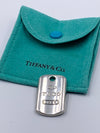 Sold-Tiffany 
Co 925 Silver 1837 Dog Tag Plate Pendant