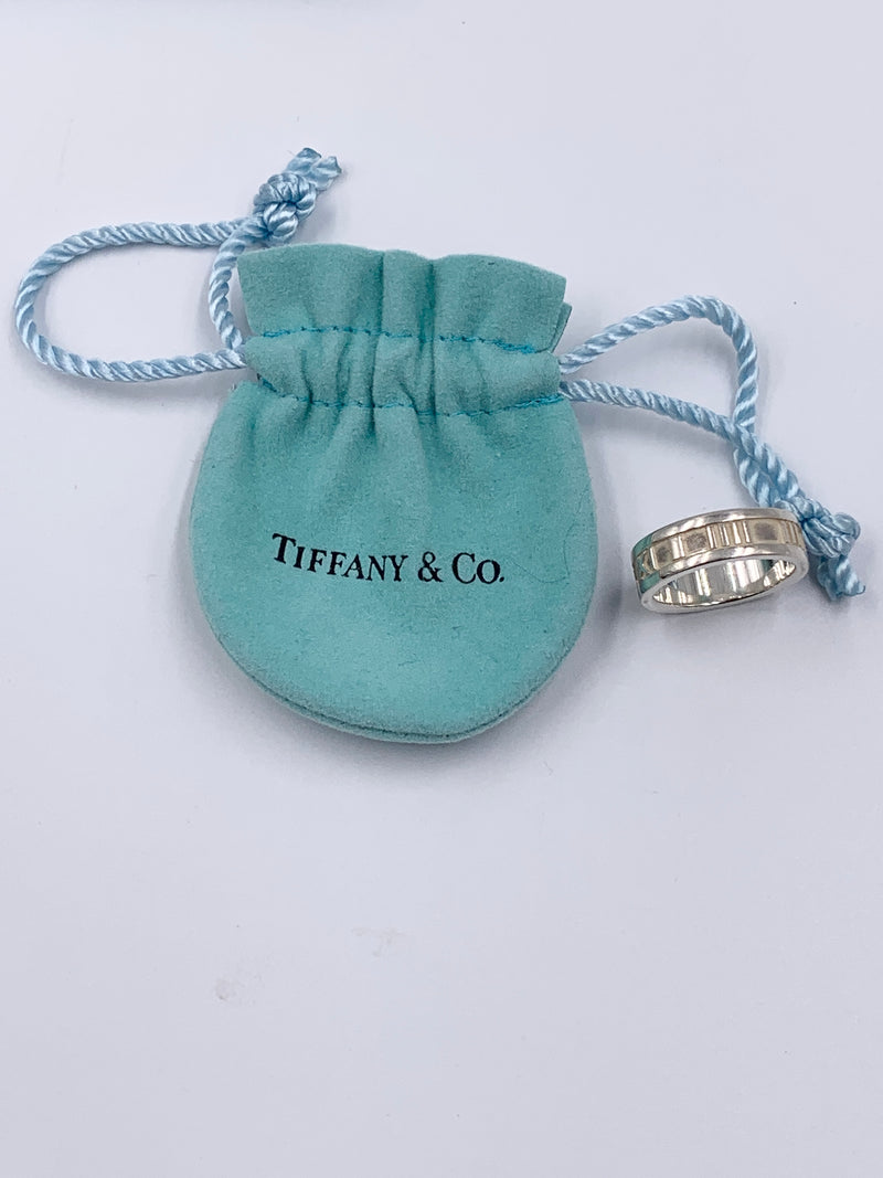 Tiffany 
Co 925 Silver Atlas Medium Ring Size 5 3/4 (5.25)