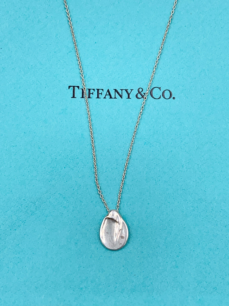 Tiffany 
Co 925 Silver Elsa Peretti Madonna Pendant Necklace