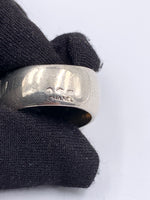 Sold-CHANEL 925 Silver Letter Alphabet Wide Ring Size 6 1/2