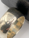 Sold-CHANEL 925 Silver Letter Alphabet Wide Ring Size 6 1/2