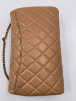 Sold-CHANEL Classic Quilted Flap Beige Lambskin Shoulder Bag/Clutch