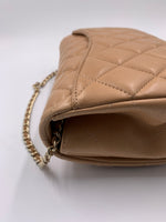 Sold-CHANEL Classic Quilted Flap Beige Lambskin Shoulder Bag/Clutch