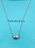 Sold-Tiffany 
Co Elsa Peretti Silver 925 Bean Necklace