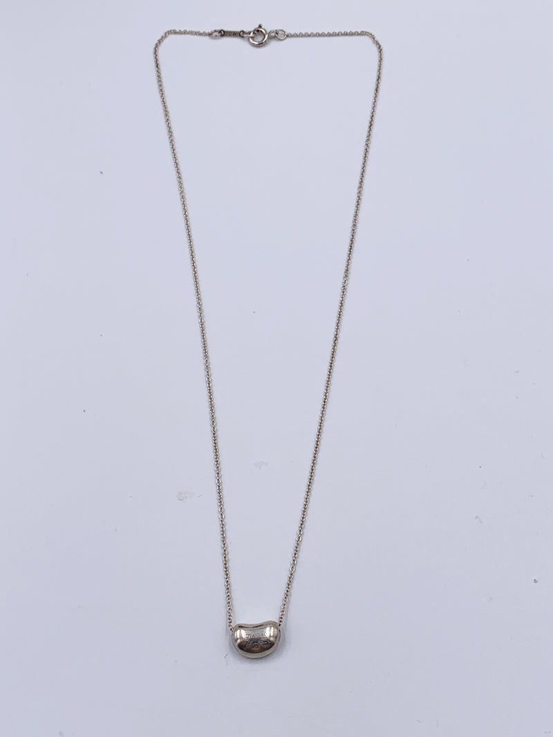 Sold-Tiffany 
Co Elsa Peretti Silver 925 Bean Necklace