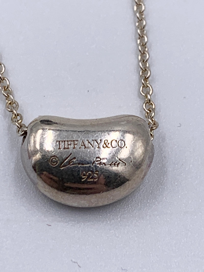 Sold-Tiffany 
Co Elsa Peretti Silver 925 Bean Necklace