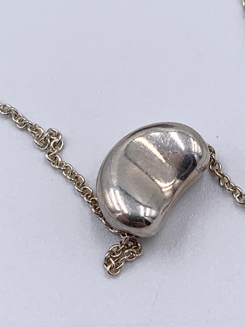 Sold-Tiffany 
Co Elsa Peretti Silver 925 Bean Necklace