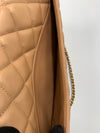 Sold-CHANEL Classic Quilted Flap Beige Lambskin Shoulder Bag/Clutch