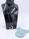 Tiffany 
Co 925 Silver Elsa Peretti Large (27mm) Open Heart Necklace