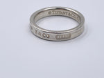 Sold-Tiffany 
Co 925 Silver 1837 Narrow Ring Size 8.75