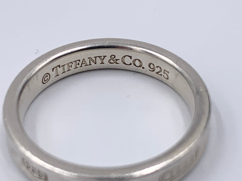 Sold-Tiffany 
Co 925 Silver 1837 Narrow Ring Size 8.75