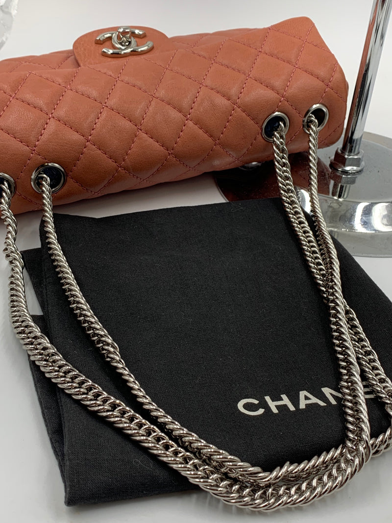 CHANEL CC Flap Bag - Dark Pink (Salmon Pink) SHW