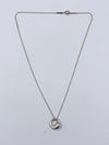 Sold-Tiffany 
Co 925 Silver Elsa Peretti Eternal Circle Pendant with Necklace