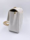 Sold-CHANEL Caviar Medium Diana White in Gold Hardware