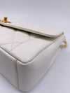 Sold-CHANEL Caviar Medium Diana White in Gold Hardware