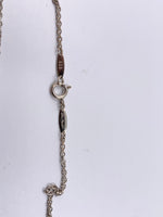 Sold-Tiffany 
Co 925 Silver Heart Key Pendant with Necklace