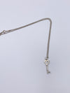 Sold-Tiffany 
Co 925 Silver Heart Key Pendant with Necklace