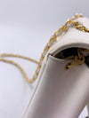 Sold-CHANEL Caviar Medium Diana White in Gold Hardware