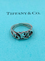 Sold-Tiffany 
Co 925 Silver Paloma Picasso Loving Heart Ring Size 7