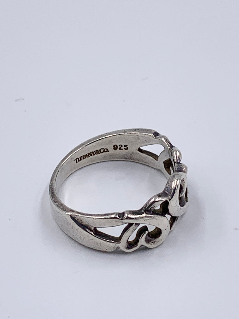 Sold-Tiffany 
Co 925 Silver Paloma Picasso Loving Heart Ring Size 7