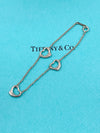 Sold-Tiffany 
Co 925 Silver Elsa Peretti Open Heart Bracelet