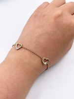 Sold-Tiffany 
Co 925 Silver Elsa Peretti Open Heart Bracelet