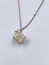 Sold-Tiffany 
Co 925 Silver Atlas Collection Cube with Necklace