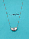 Sold-Tiffany 
Co Elsa Peretti 925 Silver 18mm Large Bean Necklace